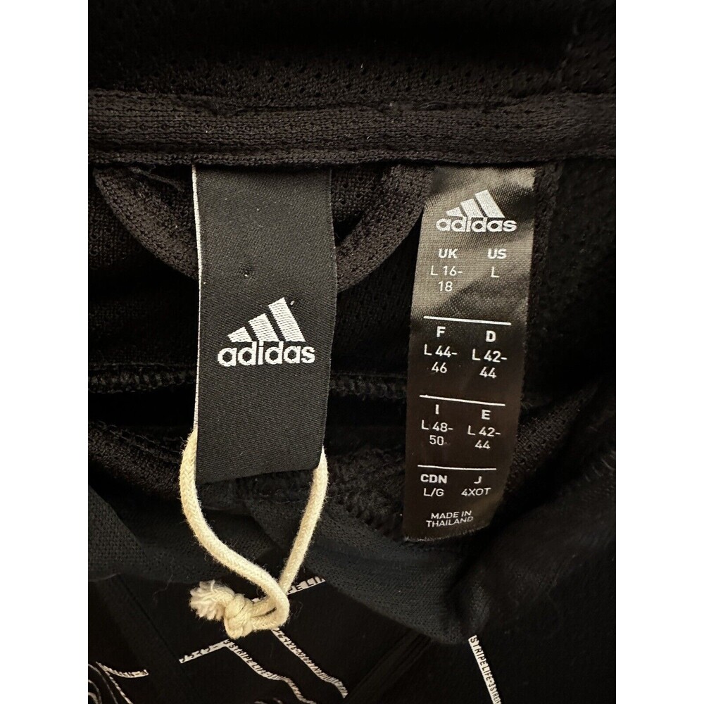 Adidas Climawarm Logo Hoodie Women’s Size Large Black Pullover Sweatshirt - Picture 5 of 9